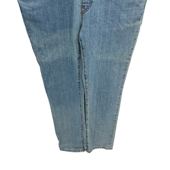 Levi's Original Overalls Jeans Denim Medium Light Wash Blue Size Large - Picture 8 of 16